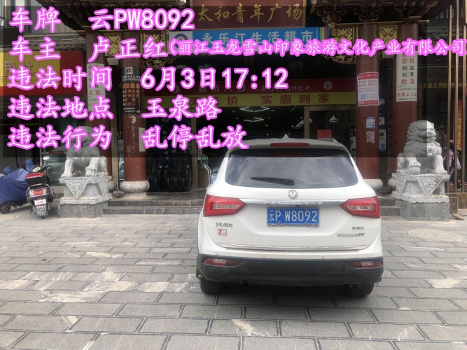 乱停乱放今天曝光35辆车 玉龙县森警和交警也被无情晒出 (19).jpg