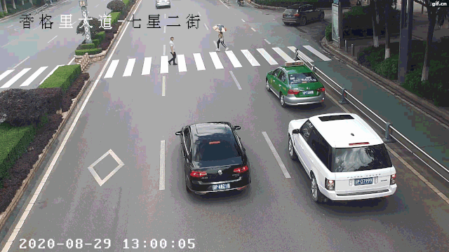 斑马线不只车辆让行，行人也要左右观察 (3).gif