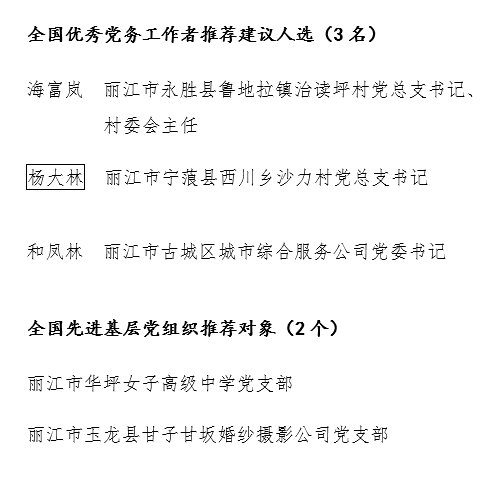 丽江市提名“七一勋章”和推荐全国“两优一先”建议人选公示.png
