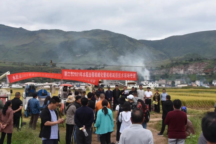 全市水稻全程机械化暨机收减损技术现场培训在永胜举行.jpg