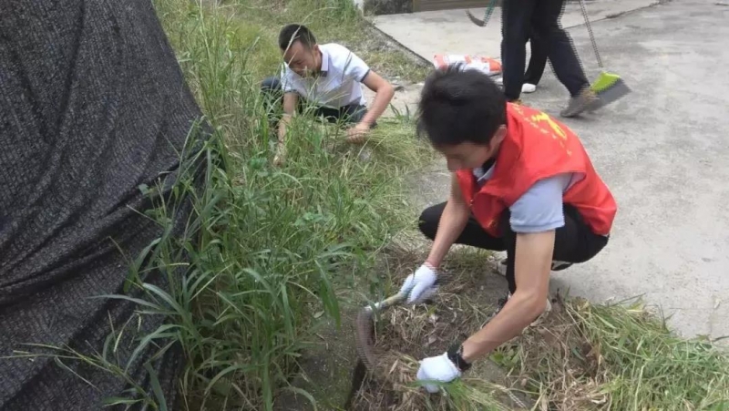 华坪县各部门开展环境卫生整治活动