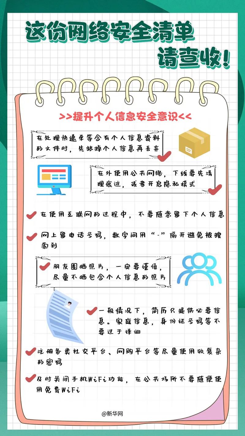 【2022国家网络安全宣传周】这份网络安全清单，请查收！