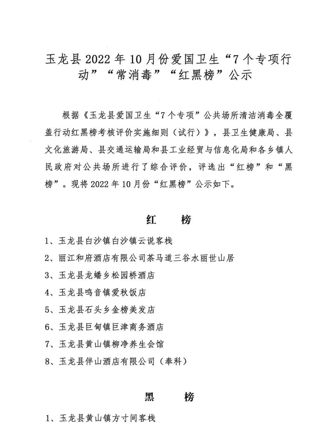 玉龙县发布10月份爱国卫生“7个专项行动”“常消毒”“红黑榜”.jpg