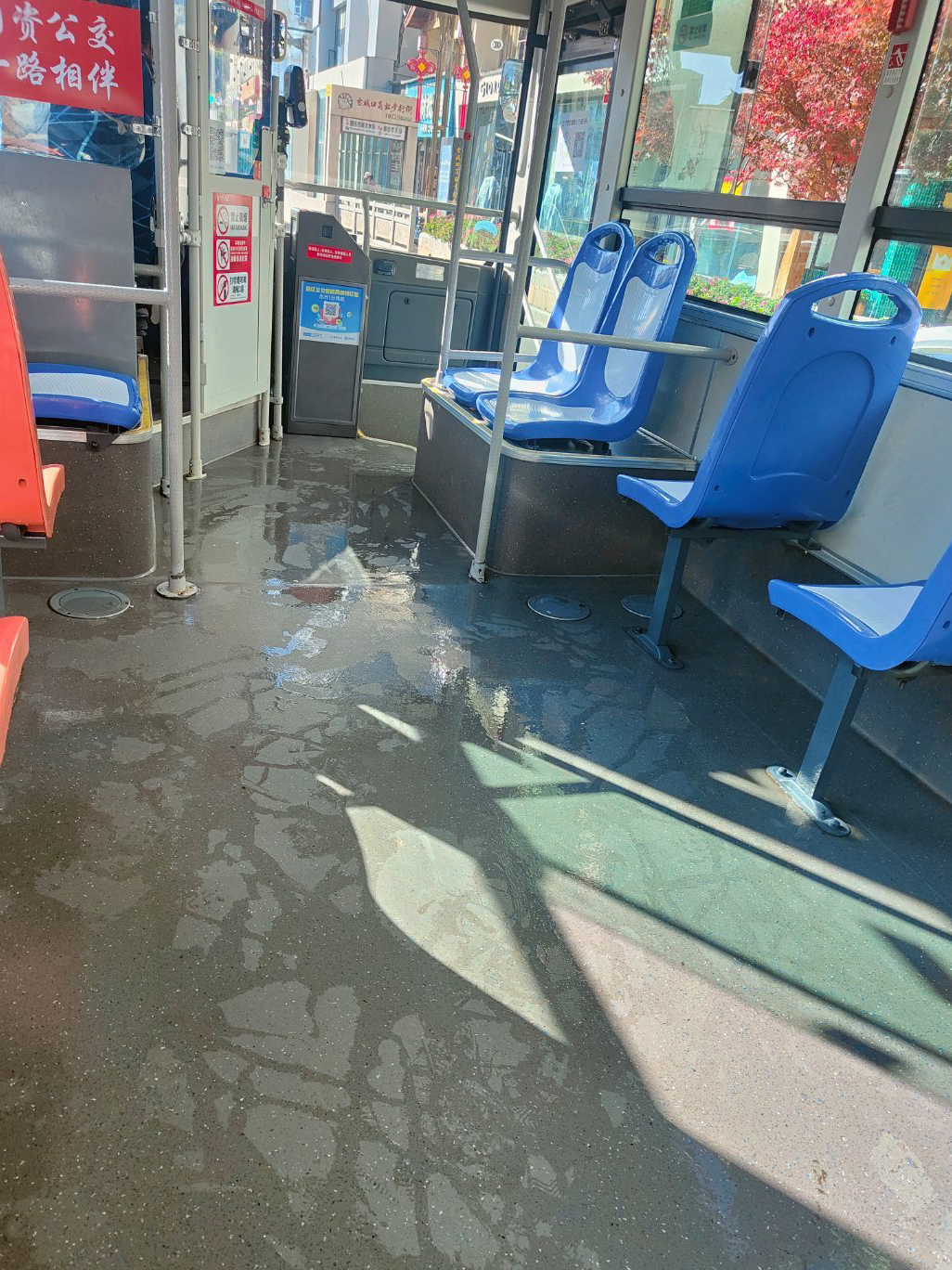 公交车上全是水渍、上班早高峰司机下车买早点……市民热议 丽江公交车你怎么看？ (3).jpg