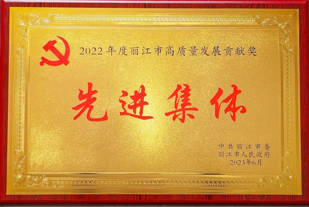 丽江森林消防支队荣获“2022年度丽江市高质量发展贡献奖”先进集体.jpg