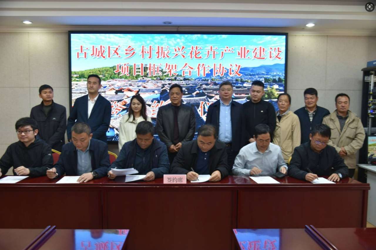 古城区签约花卉产业项目，打造高原特色“美丽经济”.jpeg