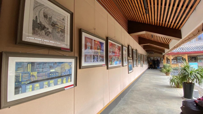 云南省抗疫美术摄影作品全省巡展——丽江站在丽江市博物院开展 (5).jpg