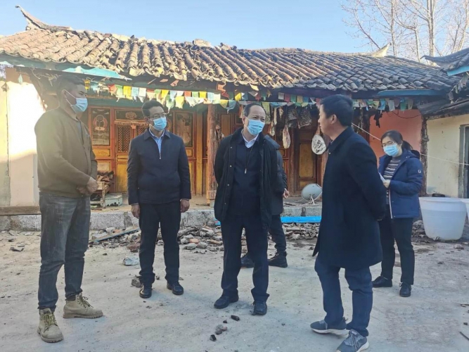 省委政法委副书记茶忠旺来宁调研抗震救灾工作