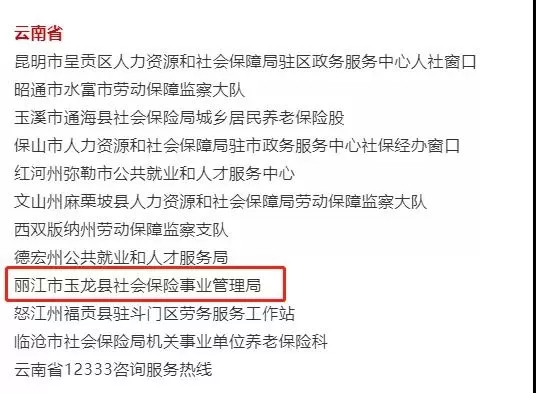 玉龙县社会保险事业管理局荣获“全国人力资源社会保障系统优质服务窗口”称号！