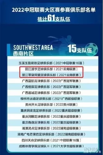 丽江有两队！中冠联赛大区赛将于6月18日在丽江开赛