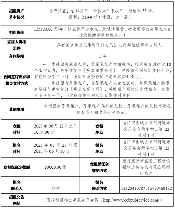 丽江古城直管公房公开招租相关公告3.png