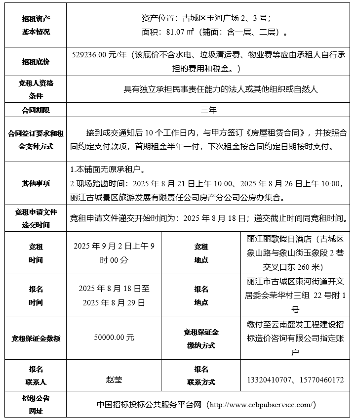 丽江古城直管公房公开招租相关公告1.png