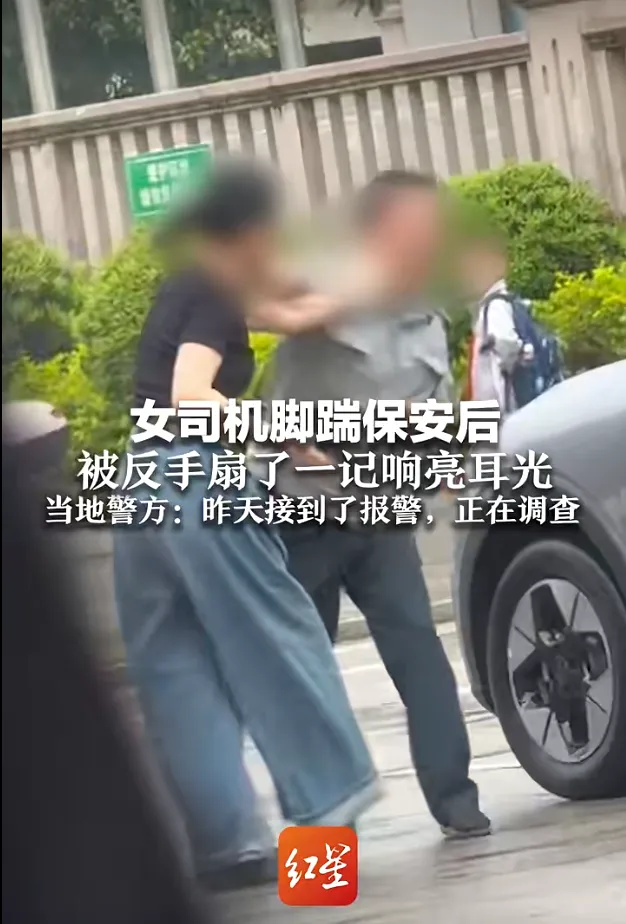 女子脚踹保安反被扇耳光！一波三折的争执，终是两败俱伤